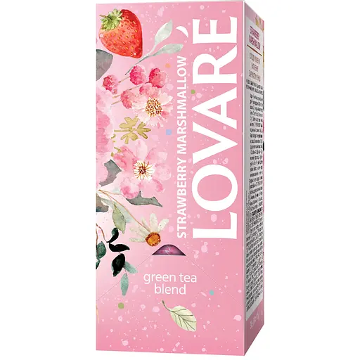 Уценка. Чай зеленый Lovare Strawberry Marshmallow 36 г (24 шт. х 1.5 г) - фото 2