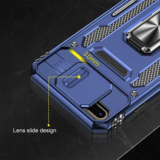 Ударопрочный чехол Camshield Army Ring для Apple iPhone 7 plus/8 plus 5.5 Синий/Navy - фото 3