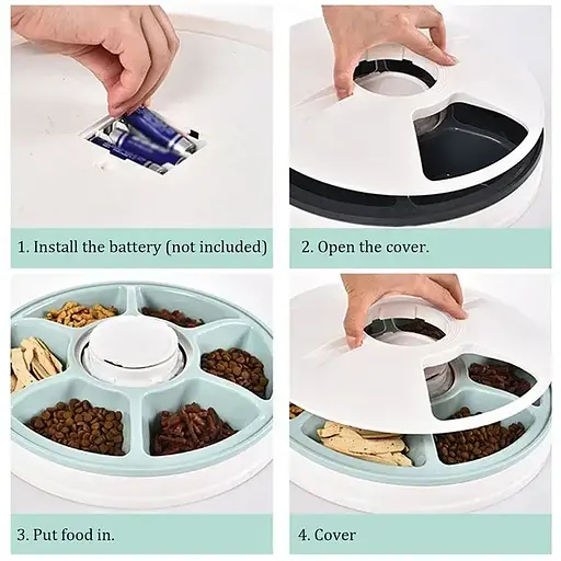 Автоматична годівниця для собак і котів Pet Feeder електронна 30 x 7 см - фото 6