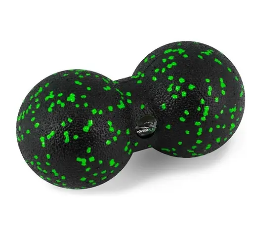 Набір для масажу та йоги PowerPlay PP_4097 (Ролик 30*10 + 2-ва мячі) Green + гумка 5.5 кг (PP_4097_Green) - фото 4