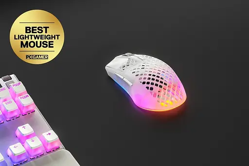 Мышь SteelSeries Aerox 3 Wireless Ghost, RGB, 18000dpi., 6кн., прозрачная - фото 6