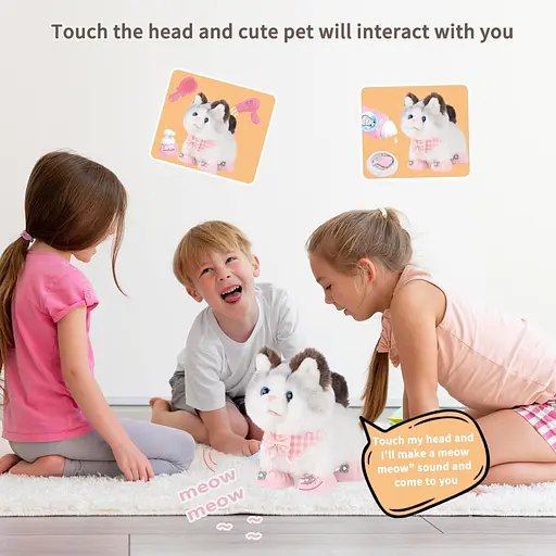 Інтерактивна м'яка іграшка AiDA Cute Cat (AD933-87E) - фото 12