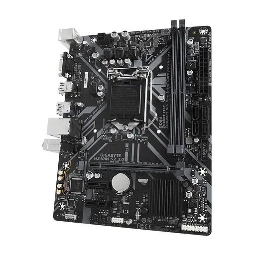 Материнская плата Gigabyte H310M S2 2.0 (H310M S2 2.0) (Socket 1151 v2, Intel H310, Micro-ATX) Б/у - фото 1