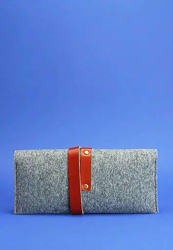 Тревел-кейс 1.0 из фетра с коричневыми кожаными вставками - фото 5