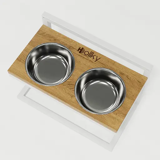 Hollky Flex M — миски на регульованій підставці для середніх собак (2 × 0.85 л) - фото 5