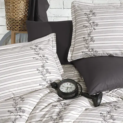 Постельное белье Dezza Ранфорс с вышивкой Clasy pbe0052090 - фото 2