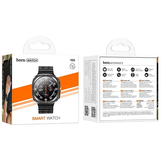 Смарт-годинник HOCO Y29 Smart sports watch (call version) Black - фото 2
