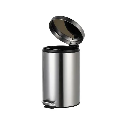 Відро для сміття Zerix Solo-TC0205 SS Color з плавним закриттям кругле 5 л нержавійка (ZX5888)  - фото 2