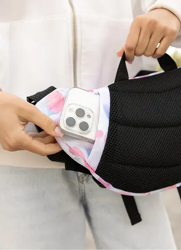 Большая женская поясная сумка бананка Sambag DynamicDart принт "Blush Drop" 38×21×7 см (80411152) - фото 3