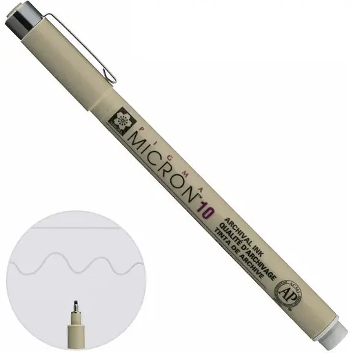 Лінер Pigma Micron (10) 0.6 мм Сірий Світлий Sakura - фото 1