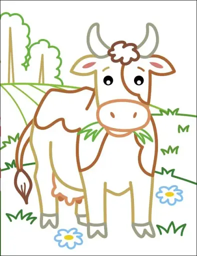 Кольорові зафарбовки: Корівка - фото 4