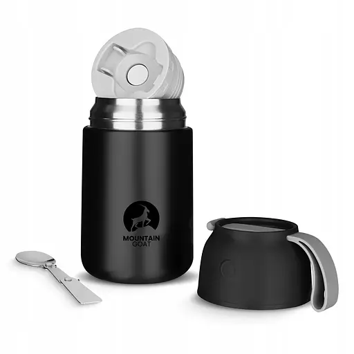 Термос для еды Mountain Goat 0.72 л с ложкой Black (P-5905973406956) - фото 8