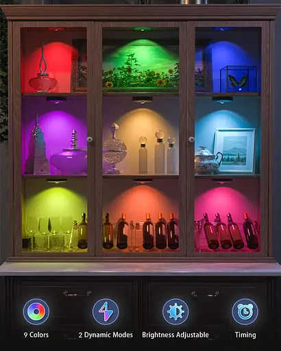 RGB-шайбы с дистанционным управлением WILLED подсветка кранов на батарейках емкостью 1200 мАч - фото 5