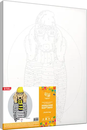 Картина за номерами Rosa Start Stylish Dog 35x45 см - фото 2
