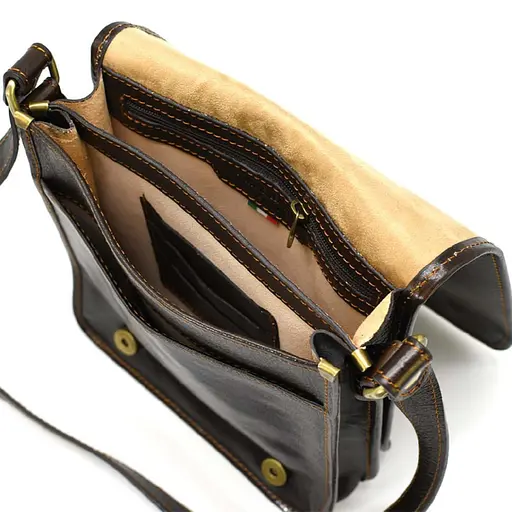 Стильный кожаный мужской планшет через плечо Firenze 26х22х8 см sum0028277 - фото 5