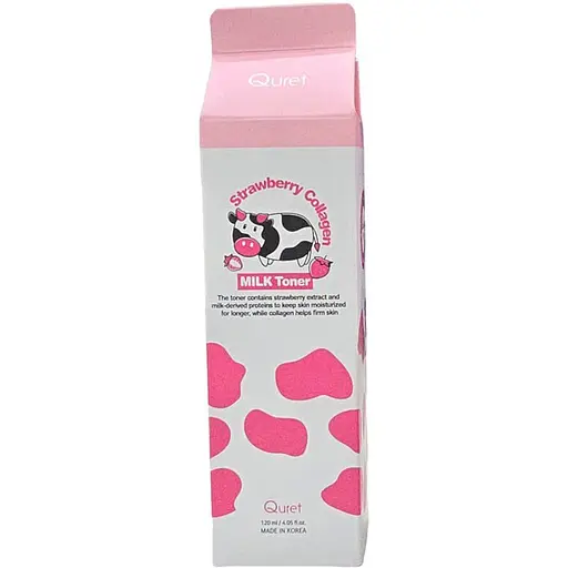 Тонер для лица Quret Collagen молочный клубника 120 мл - фото 3