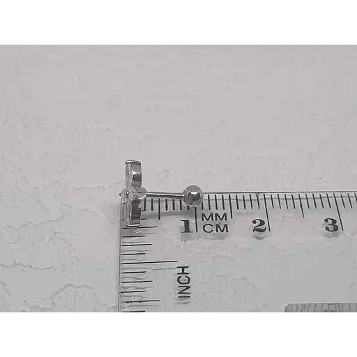 Срібна сережка для пірсингу хелікса Ірій з фіанітами. 40070.1 - фото 4