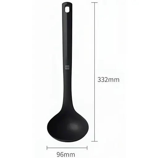 Ківш-ополоник силіконовий Huo Hou Silicone Soup Ladle (HU0177) чорний - фото 2
