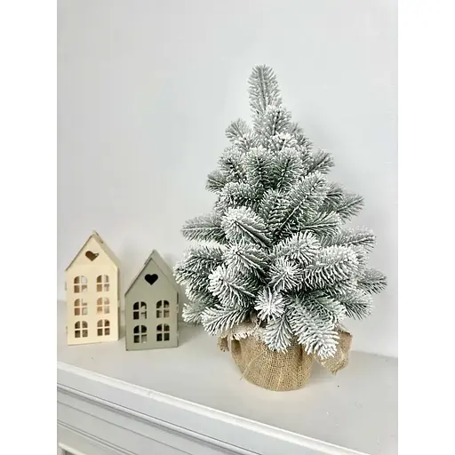 Ялинка Hvoya Premium лита в мішковині 50 см засніжена - фото 3