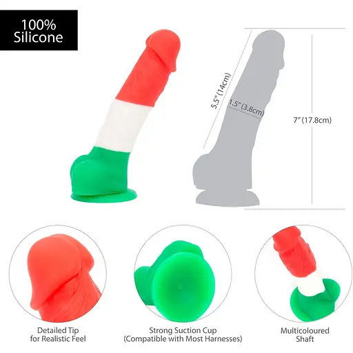 Кольоровий фалоімітатор Addiction - Leonardo - 7 - фото 4