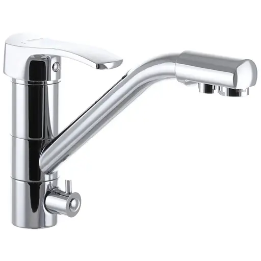 Змішувач для кухні на дві води Haiba Focus 021 HB0754 Хром - фото 1