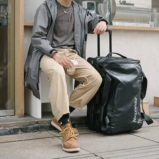 Сумка на колесах Naturehike NH21LX002 85л (Чорна) розмір М - фото 4