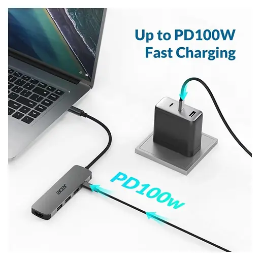 USB-хаб Acer 5in1 USB-C (HP.DSCAB.021) - фото 5