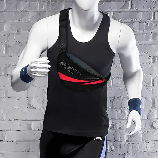 Сумка-бананка Sport мужская/женская спортивная 32×16 см с расширителем поясная сумка или сумка через плечо (3749) - фото 2