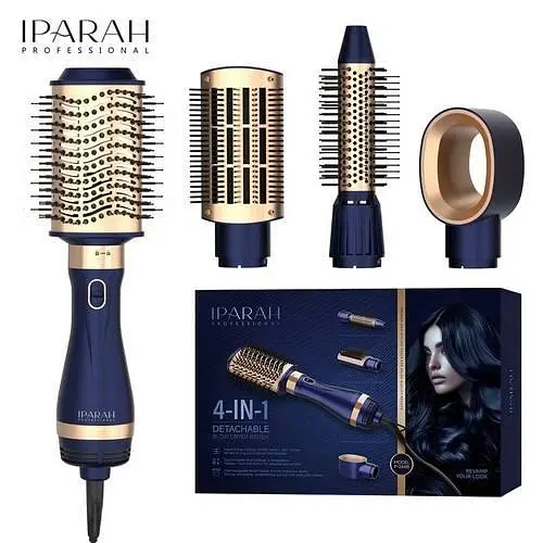 Фен-щетка мультистайлер IPARAH P-266G BLUE 4-в-1 для укладки волос, 4 насадки, 2 режима скорости, 2 уровня температуры - фото 2