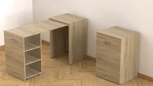 Стіл-тумба трансформер Смарт 1/2 Ferrum-decor 750x1450x600 ДСП Дуб Сонома 16 мм (FRD-105077) - фото 4