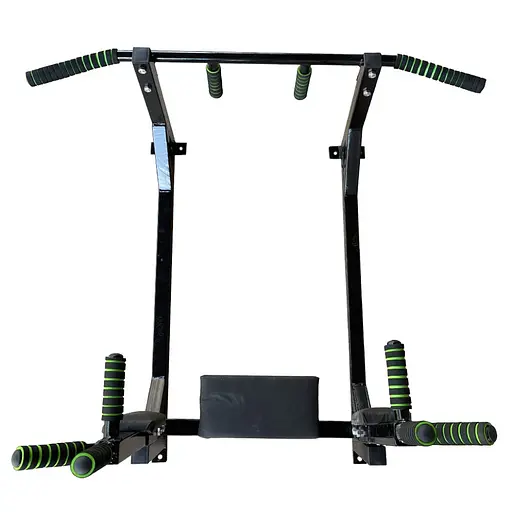 Тренажер турнік з підйомними брусами Iron Pro 4 в 1 NE-TR-5B, з м'якими ручками, чорний - фото 2