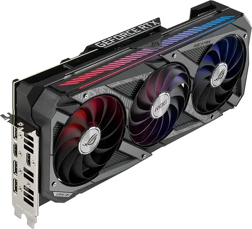 Видеокарта ASUS RTX 3060Ti 8Gb ROG Strix V2 Gaming OC LHR (ROG-STRIX-RTX3060TI-O8G-V2-GAMING) (GDDR6, 256 bit, PCI-E v4.0 x16) Б/у - фото 4