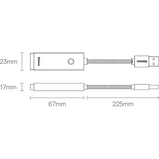 USB-хаб Baseus Lite Series USB-C - RJ45 LAN Adapter 0.22 м Black (WKQX000301) [111356] - фото 8