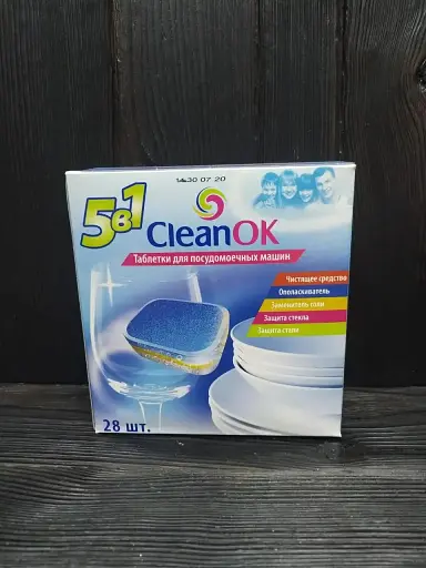 Таблетки для посудомоечной машины CleanOK (28 шт упаковка) - фото 1