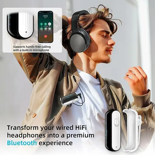 Передавач та приймач Bluetooth для 2 навушників AirPods, адаптер Flight Bluetooth 5.2 для літака, телевізора та спортзалу - фото 4