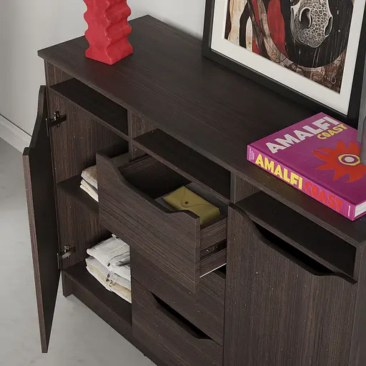 Комод в гостиную MebelStar 1200 Лилу 121x40x89 см Дуб ристрето (MBS-1334) - фото 3