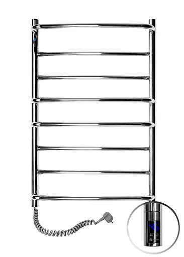 Електрична рушникосушарка Navin Омега 530x800 Sensor ліва з таймером 10-015133-5380, Хром, Ліве, Електронний - фото 1