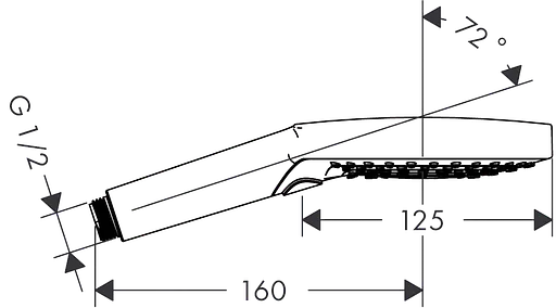 Ручной душ Hansgrohe Raindance Select S 120 3jet EcoSmart 26531400, Белый - фото 2