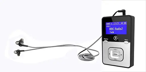 Yaakin K2, цифрове радіо Go DAB/DAB+/FM, акумуляторна батарея, портативний кишеньковий приймач, у комплекті - фото 2