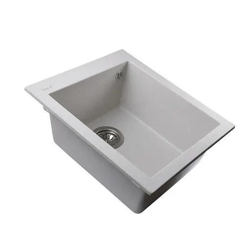 Гранітна мийка Globus Lux Lama перлина 410x500 мм, Сірий - фото 3