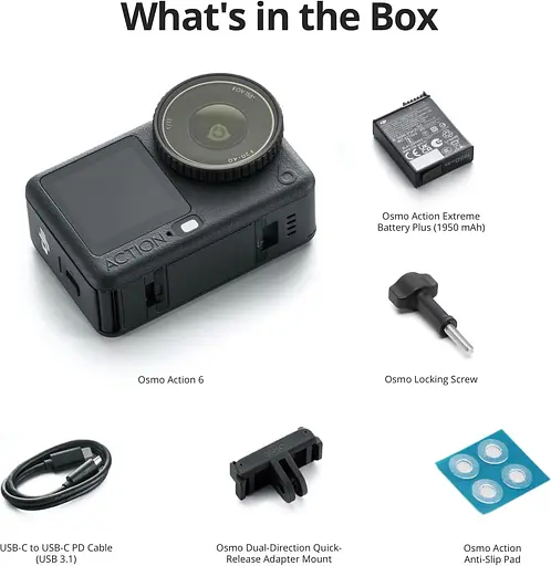 Екшн-камера DJI Osmo Action 6 Standard Combo (CP.OS.00000505.02) - фото 2