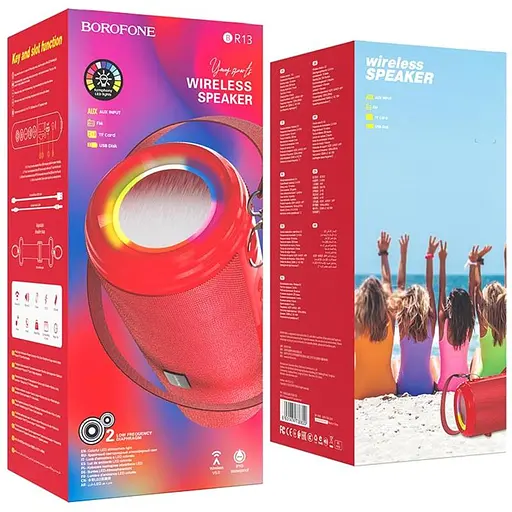 Bluetooth Колонка Borofone BR13 Young sports Red - фото 2