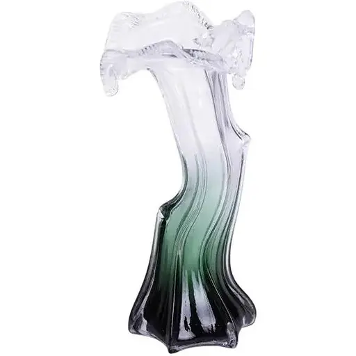 Ваза ручной работы Yiwu Murano стеклянная 29 см зеленая HP-9-1 - фото 3