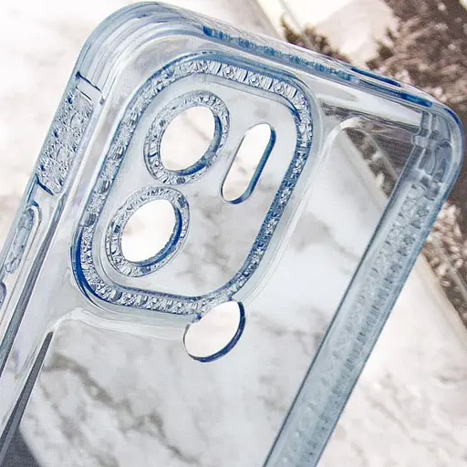 Чехол Epik TPU Starfall Clear для Xiaomi Poco C51 Голубой - фото 6