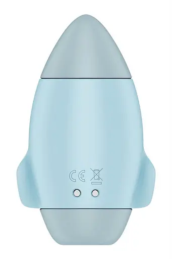 Вакуумний стимулятор клітора з вібрацією Satisfyer Mission Control блакитний - фото 4