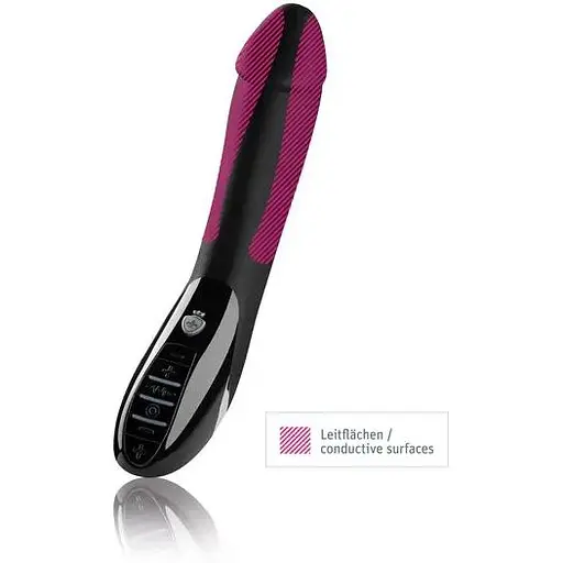 Вібратор з електростимуляцією Mystim Tickling Truman eStim Black - фото 4