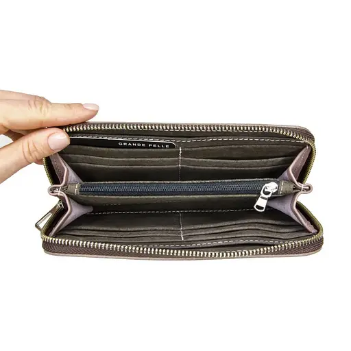 Шкіряний гаманець Grande Pelle 20х10.5х2.5 см acs0029303 - фото 5
