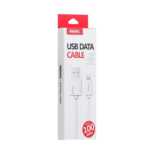 Кабель Remax RC -007i USB to Lightning 1 м белый - фото 1