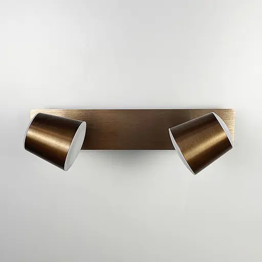 Коричневе LED бра Line F із двома регулюючими точками світла 32х14 см Арт. 8358/2 BCoffee - фото 2