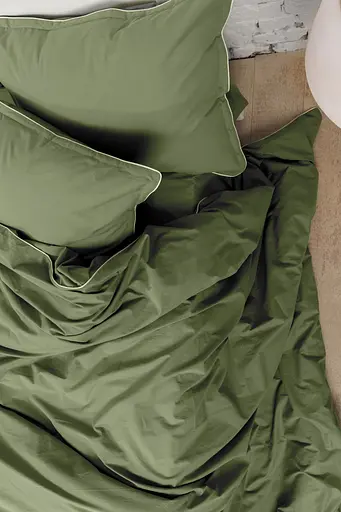 Комплект постільної білизни полуторний 155х215 см варена бавовна White Dream Салатовий (2012/1) - фото 6